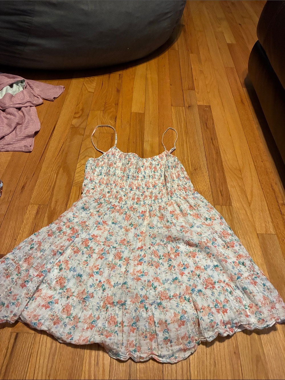 American Eagle Outfitters Floral Mini Dress in White, Coral, Teal